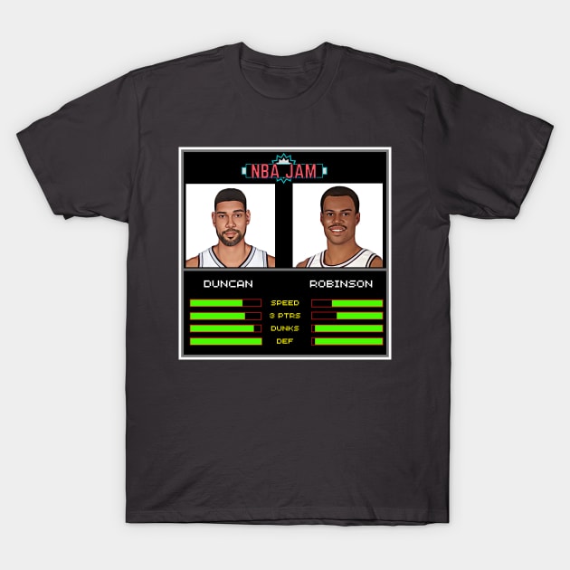 Duncan & Robinson - NBA Jam Edition T-Shirt by M.I.M.P.